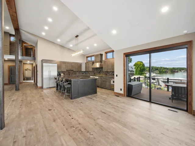 Dining and kitchen spaces at 88 Lakeview Court
