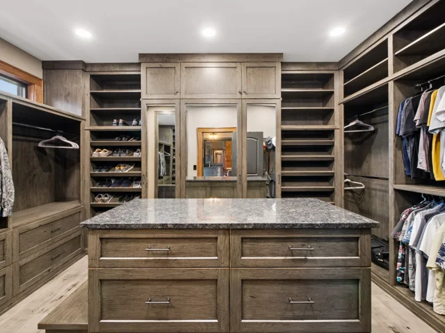 Owner’s closet and built-ins at 88 Lakeview Court