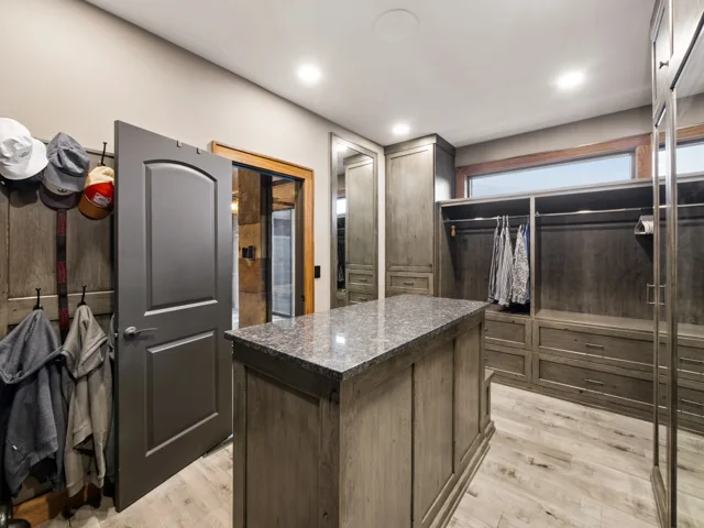 Owner’s closet and built-ins at 88 Lakeview Court