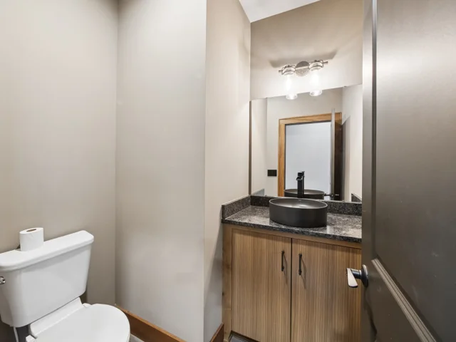 Main-level half bath at 88 Lakeview Court