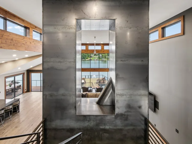 Bridge, loft and staircase at 88 Lakeview Court