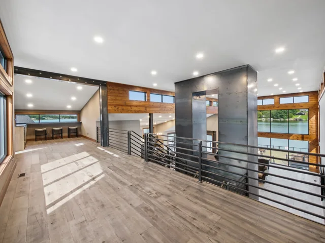Bridge, loft and staircase at 88 Lakeview Court