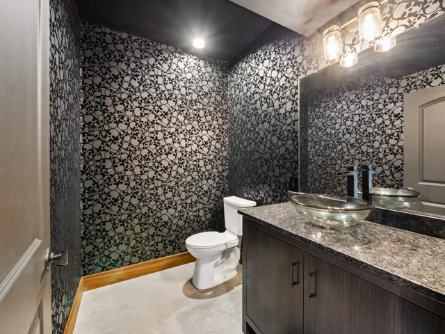 Lower-level bathrooms at 88 Lakeview Court