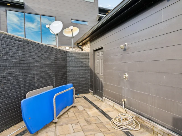 Pool-area service exterior at 88 Lakeview Court