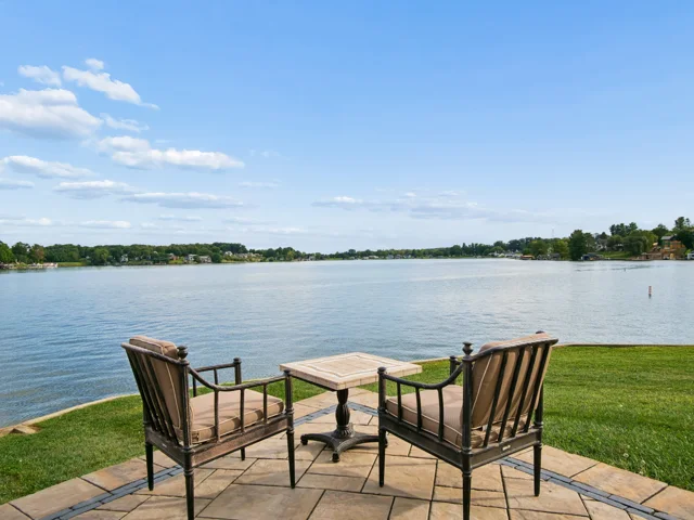 Dock, shoreline and lakefront grounds at 88 Lakeview Court