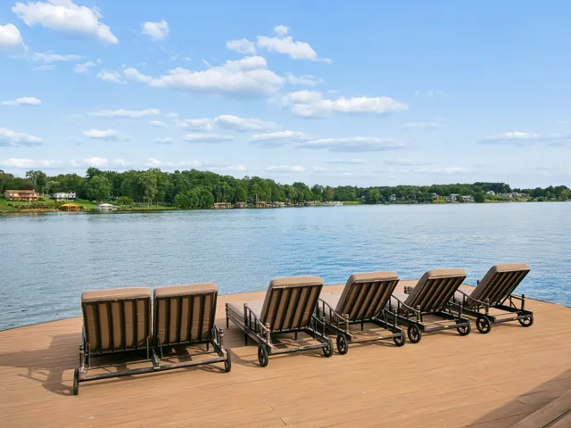 Dock, shoreline and lakefront grounds at 88 Lakeview Court