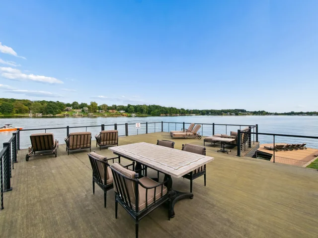 Dock, shoreline and lakefront grounds at 88 Lakeview Court