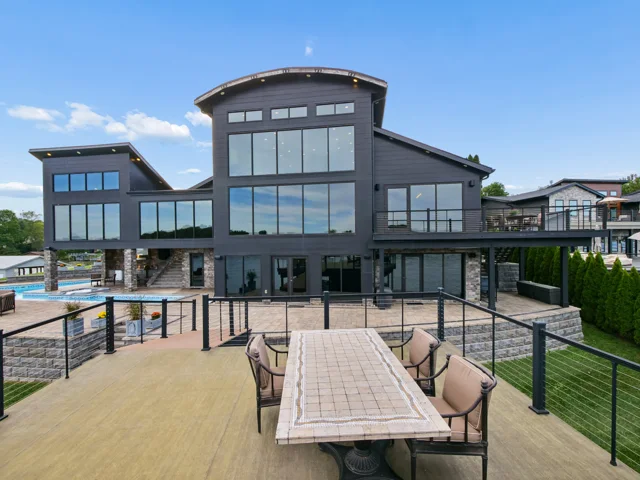 Dock, shoreline and lakefront grounds at 88 Lakeview Court