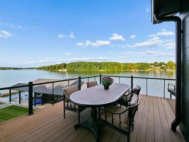 Lake-facing decks at 88 Lakeview Court