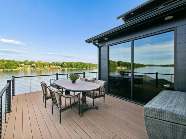 Lake-facing decks at 88 Lakeview Court