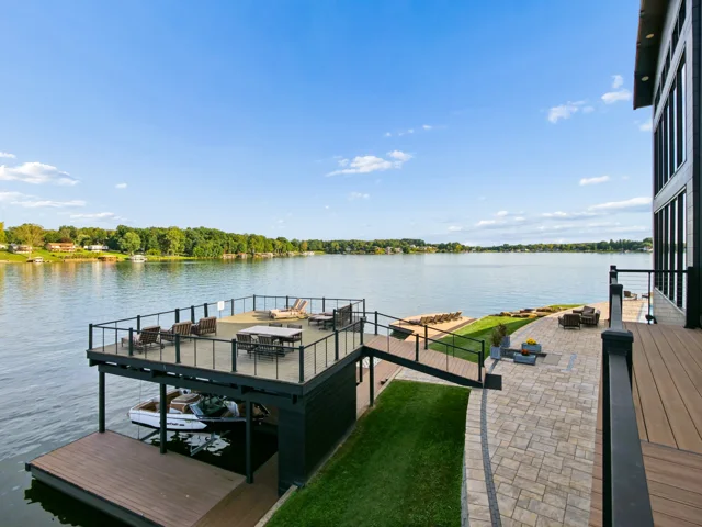 Lake-facing decks at 88 Lakeview Court