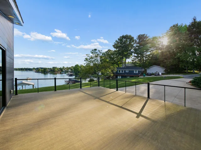 Lake-facing decks at 88 Lakeview Court