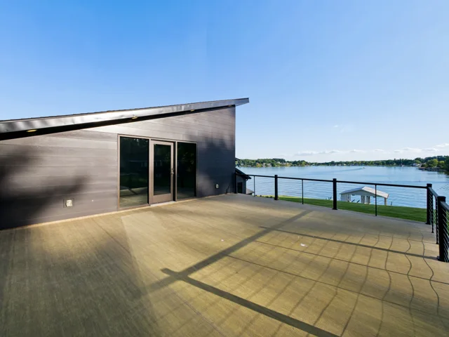 Lake-facing decks at 88 Lakeview Court