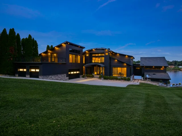 The residence at twilight at 88 Lakeview Court
