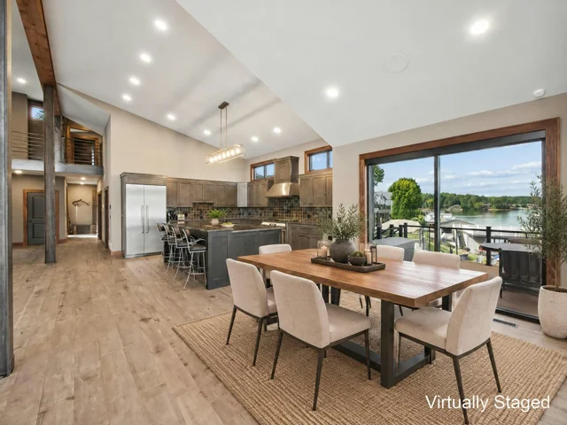 Virtually staged: dining and gathering spaces at 88 Lakeview Court (virtually staged)